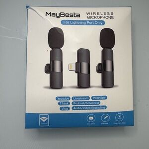 Black Wireless Microphone for Lightning Port
